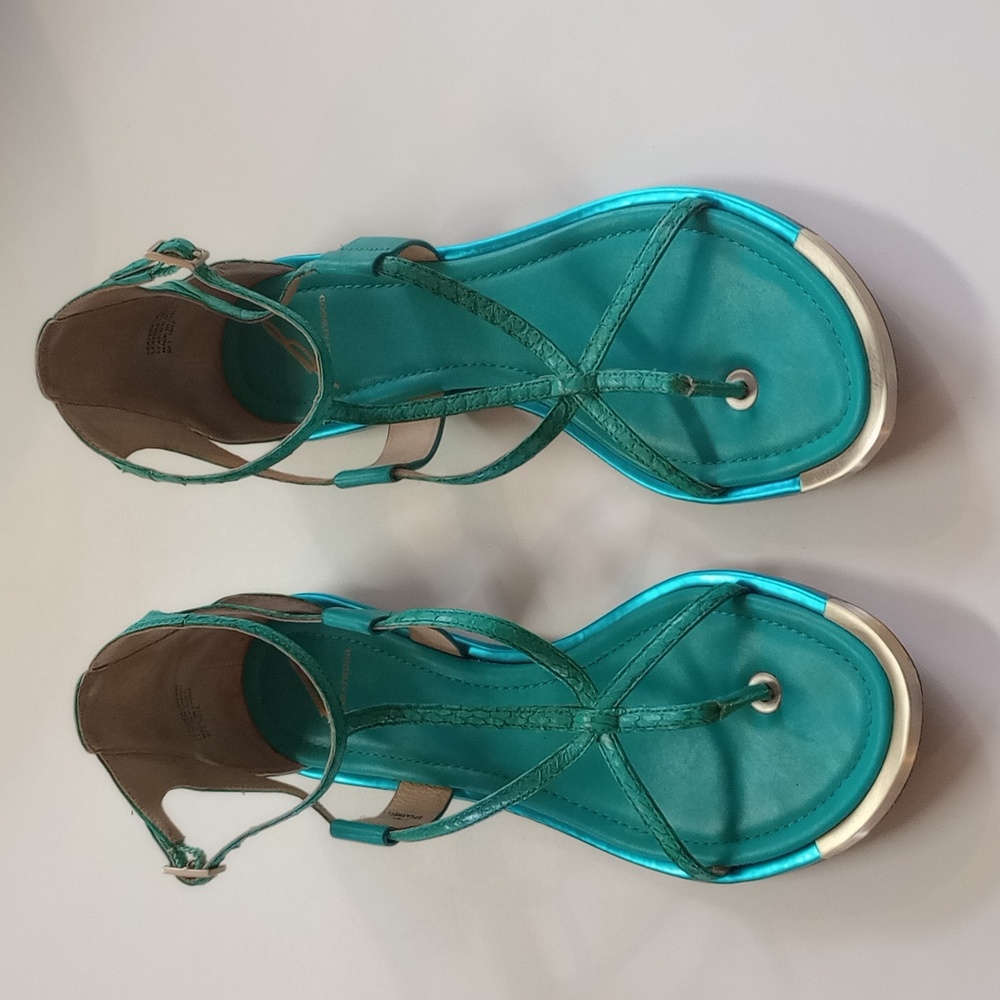Brian Atwood Turquoise Sandals